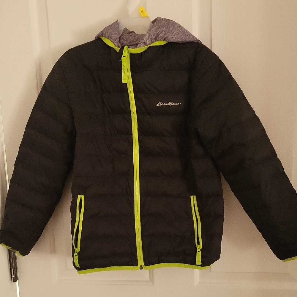 Eddie Bauer Boys Reversible Down Jacket sz 12